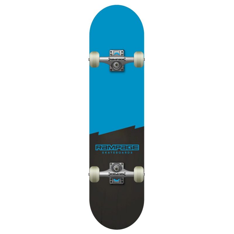 Rampage Plain Third 8" Complete Skateboard - Blue