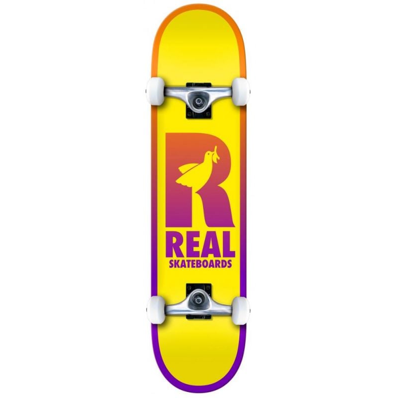 Real Be Free 7.75" Complete Skateboard - Yellow