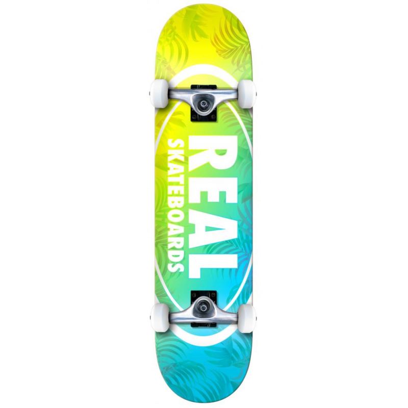 Real Island Ovals 7.5" Complete Skateboard - Blue / Yellow