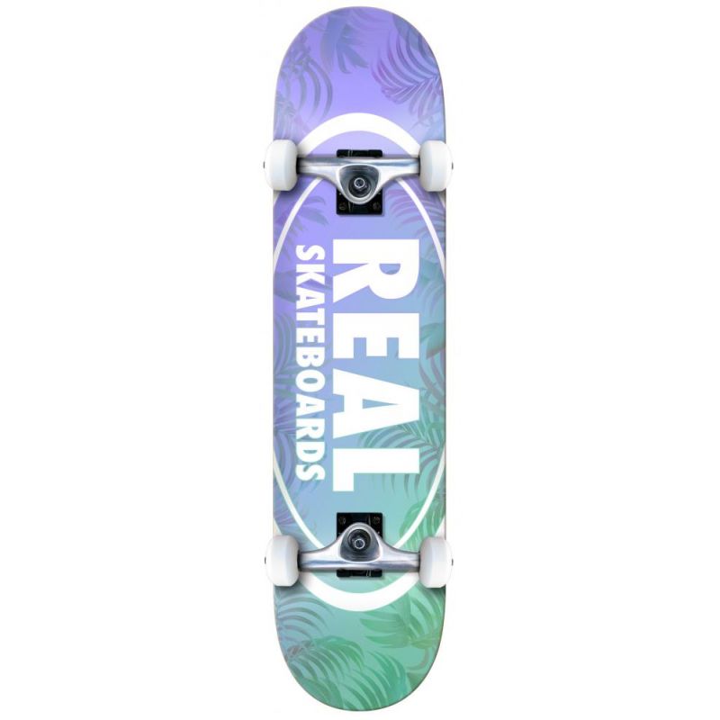 Real Island Ovals 8" Complete Skateboard - Blue / Purple