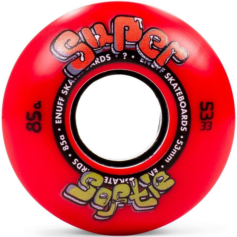 Enuff Super Softie 85a Skateboard Wheels - Red