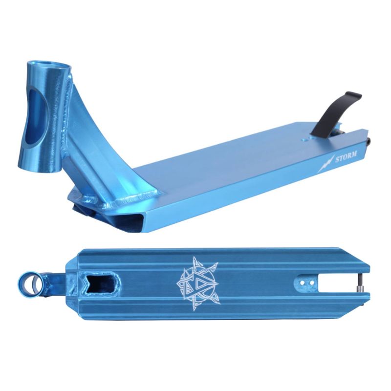 Revolution Storm Stunt Scooter Deck - Blue Chrome - 19" x 4.7"