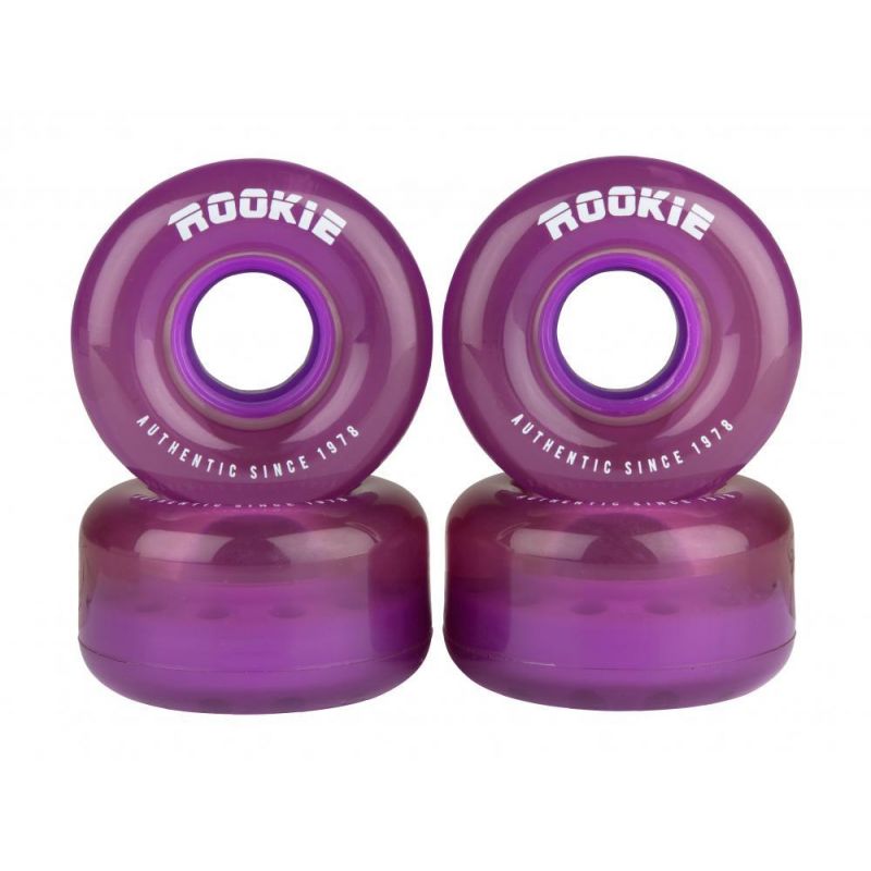 Rookie Disco Quad Skate Wheels - Clear Purple