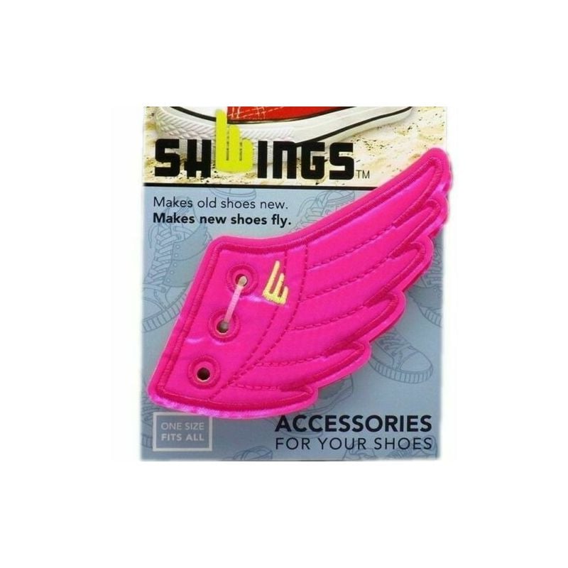 Shwings Pink Foil Wings for Shoes / Skates