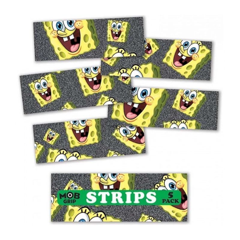 MOB Grip Strips SpongeBob SquarePants Head Skateboard Griptape - 5 Pack - 9" x 3.25"