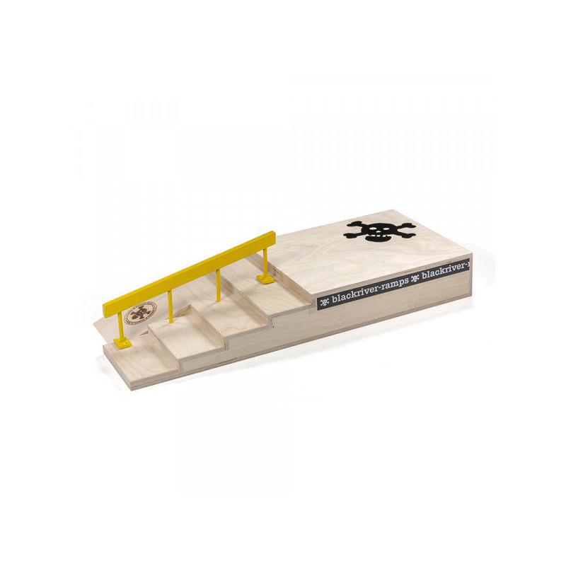 Blackriver Fingerboard Stairset and Square Rail - Yellow