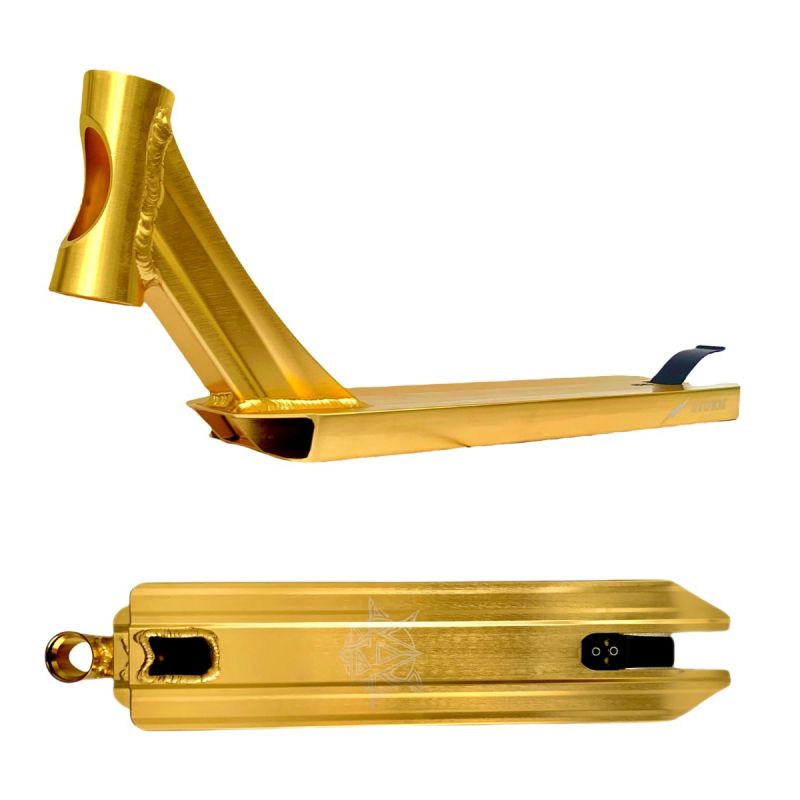 Revolution Storm Stunt Scooter Deck - Gold Chrome - 19" x 4.7"