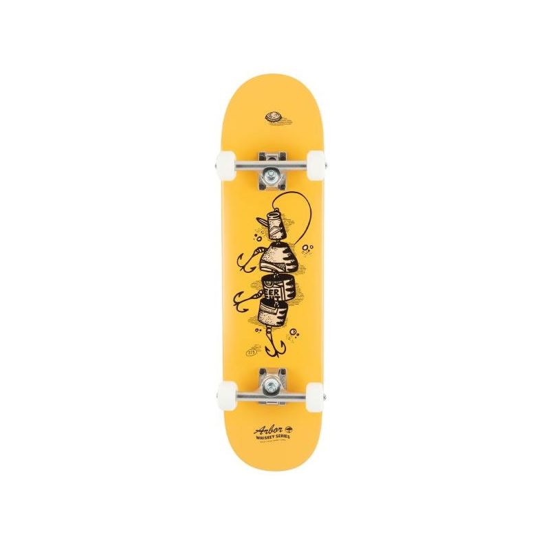 Arbor Whiskey Upcycle 7.75" Complete Skateboard - Yellow