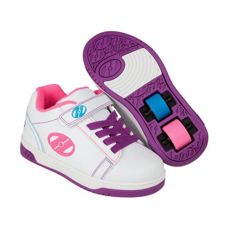 Heelys Dual Up X2 Shoes - White / Purple / Neon Multi
