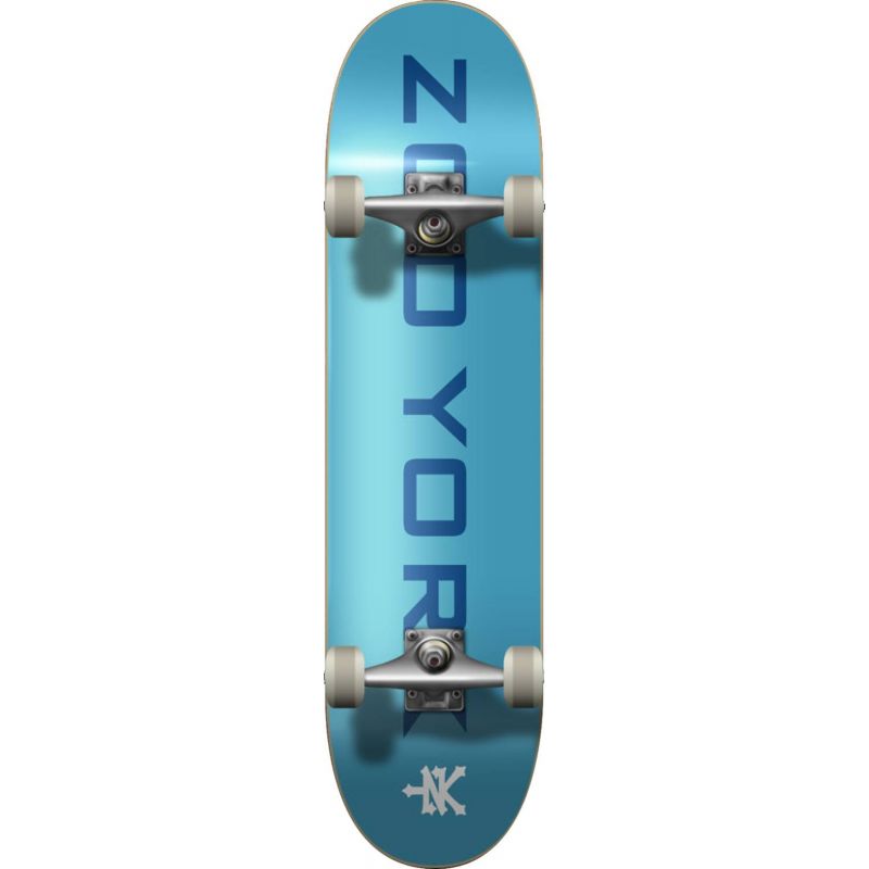 Zoo York Logo Block Blue White Complete Skateboard - 31.5"  x 8"