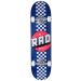 RAD Checker Stripe 7.75" Complete Skateboard - Navy