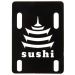 Sushi Pagoda Skateboard Riser Pad - 1/8" Black