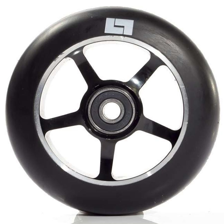 NEW 2 PRO STUNT SCOOTER BLACK SOLID METAL CORE WHEELS 100mm ABEC 11 BEARING 9 