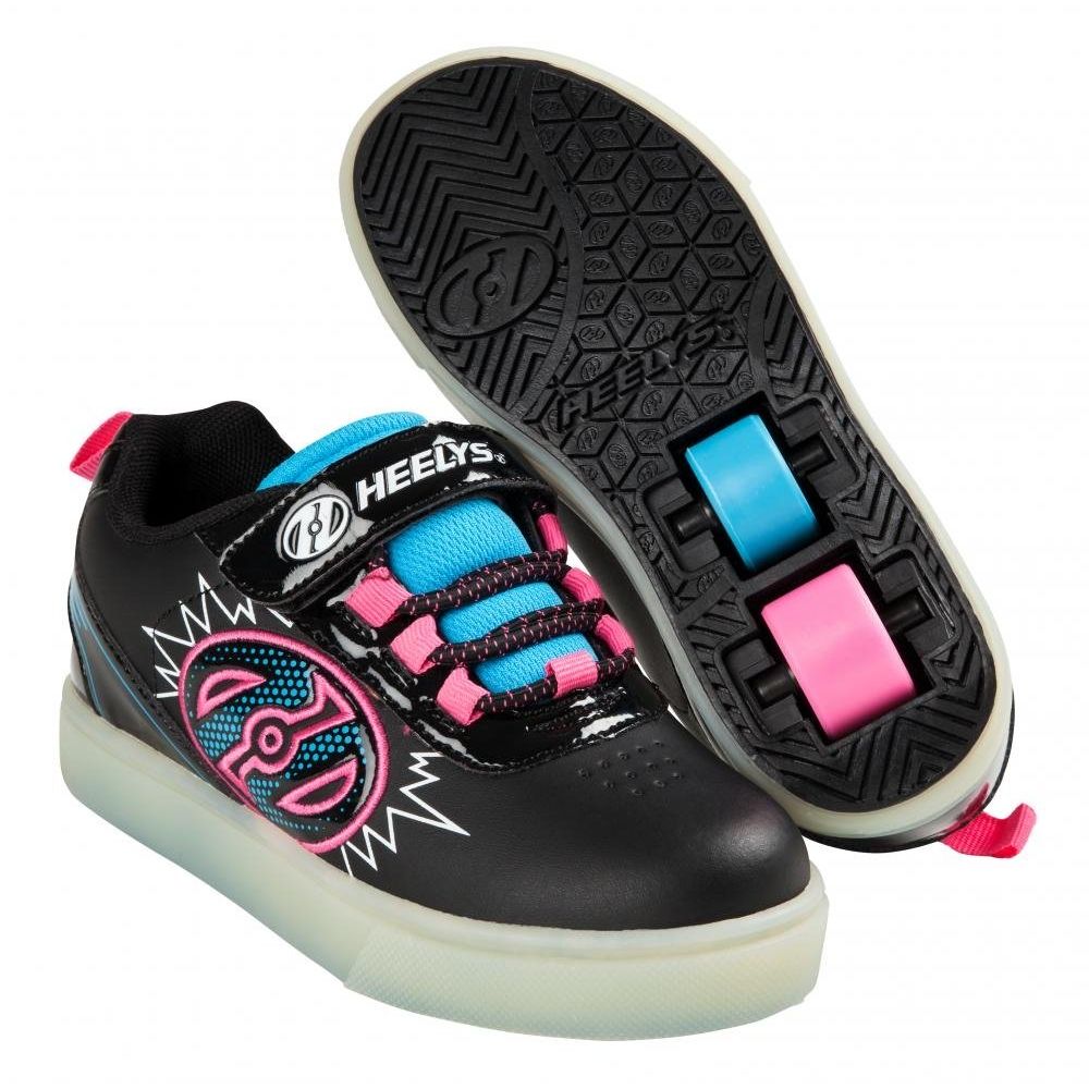 Heelys POW Shoes - Black Blue / Pink | Skates.co.uk