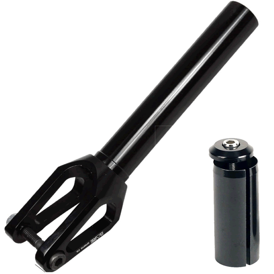 An image of Dare Dimension IHC Scooter Forks - Black
