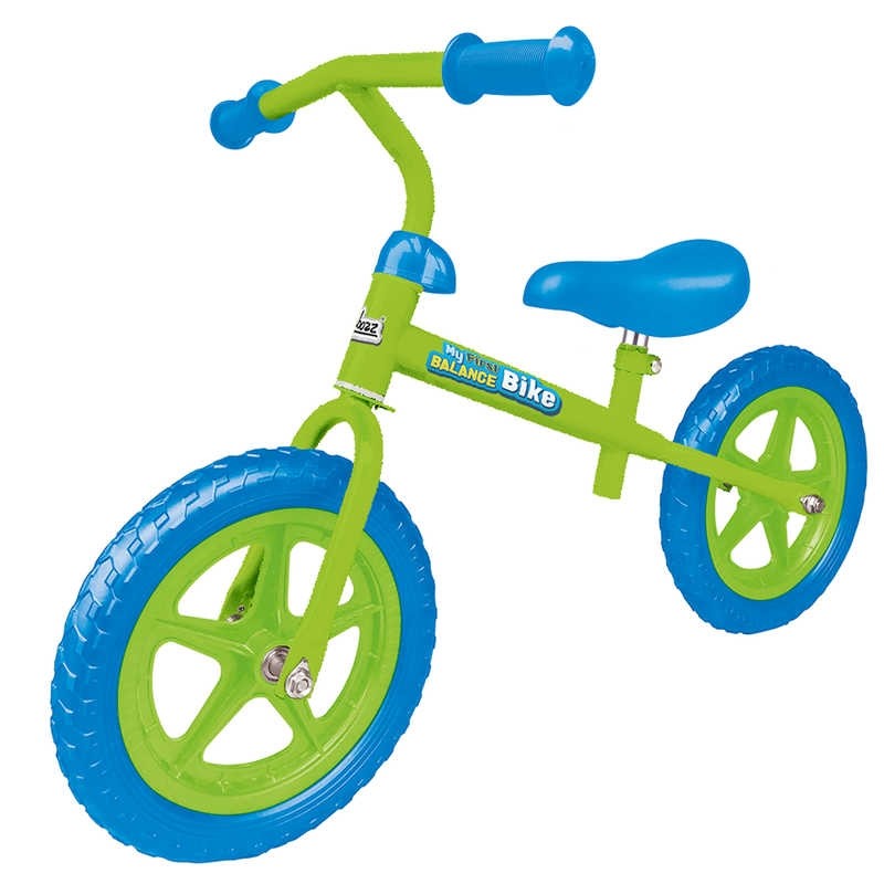 An image of Ozbozz My First Balance Bike - Green / Blue