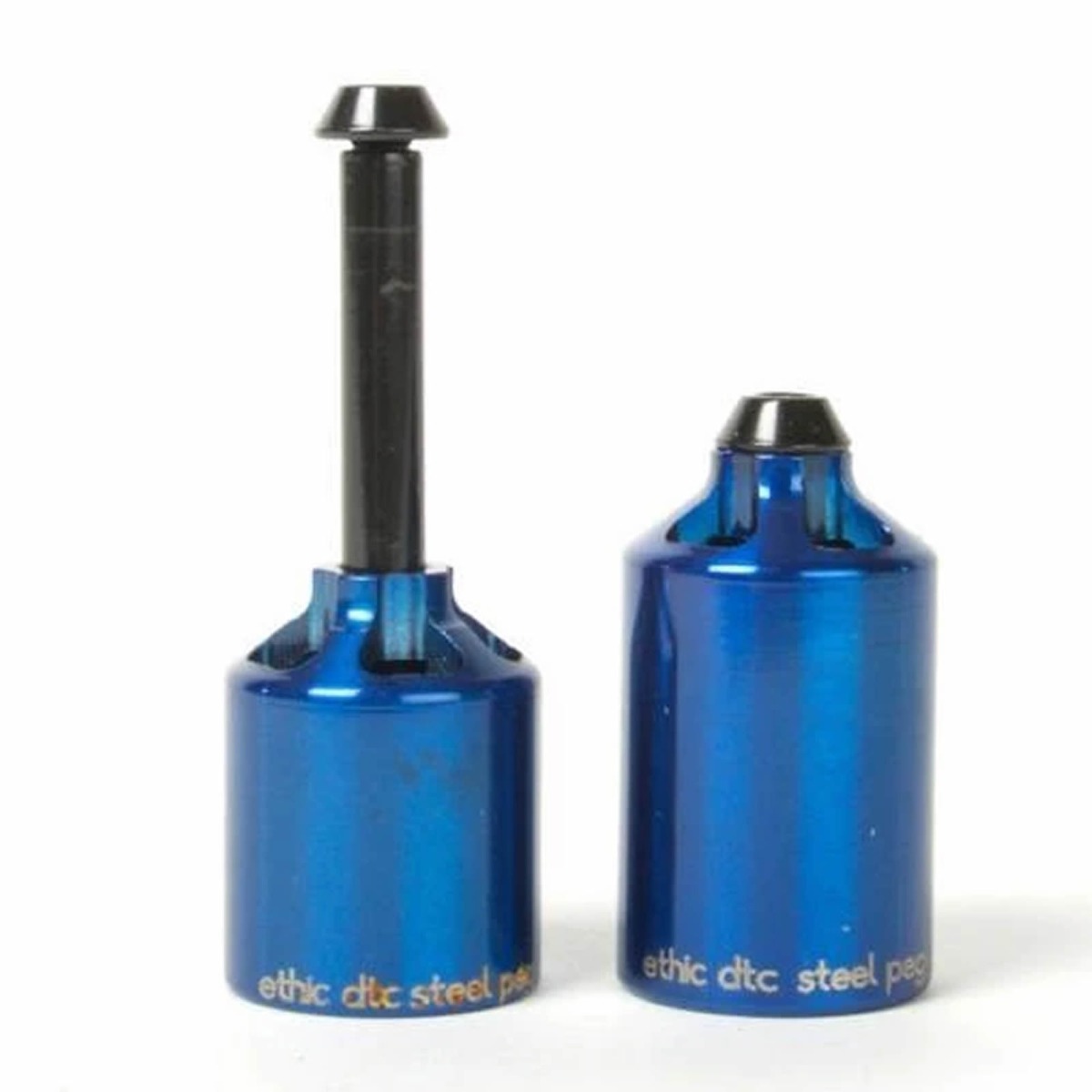 An image of Ethic DTC Steel Stunt Scooter Pegs - Blue
