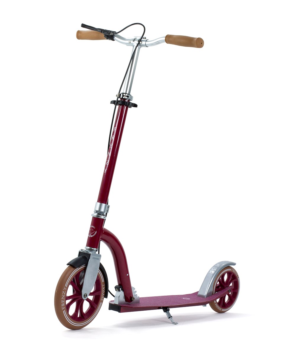 An image of Frenzy 230mm Recreational Scooter Dual Brake - Burgundy Red