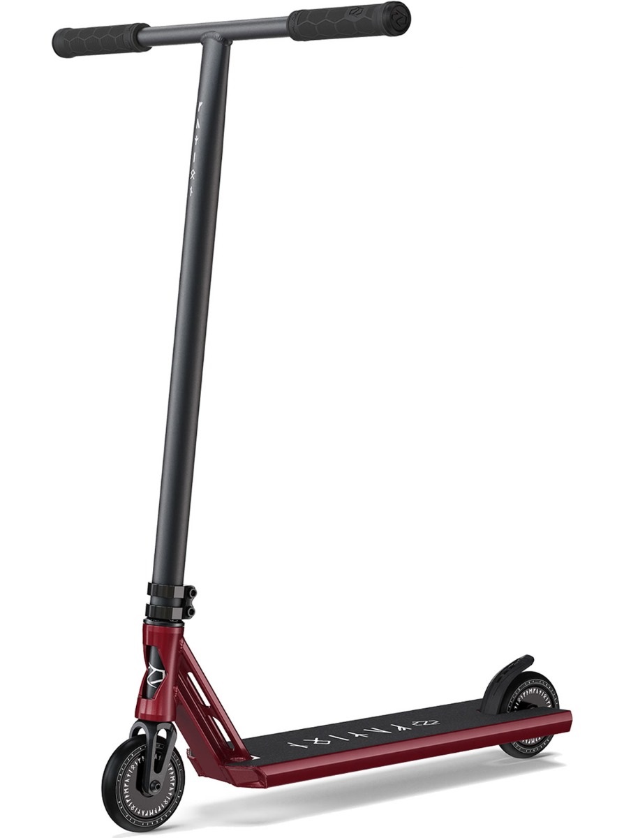 An image of Fuzion Z350 2021 Boxed Street Fixed 1 Piece Stunt Scooter - Burgundy Red