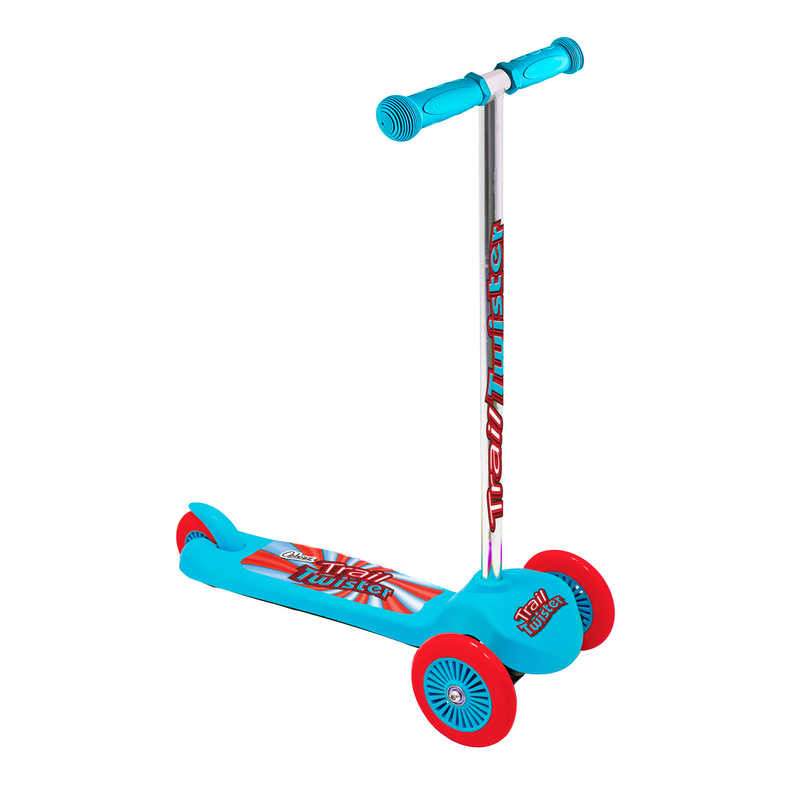 An image of Ozbozz Trail Twist V4 Wheel Kids Scooter - Blue