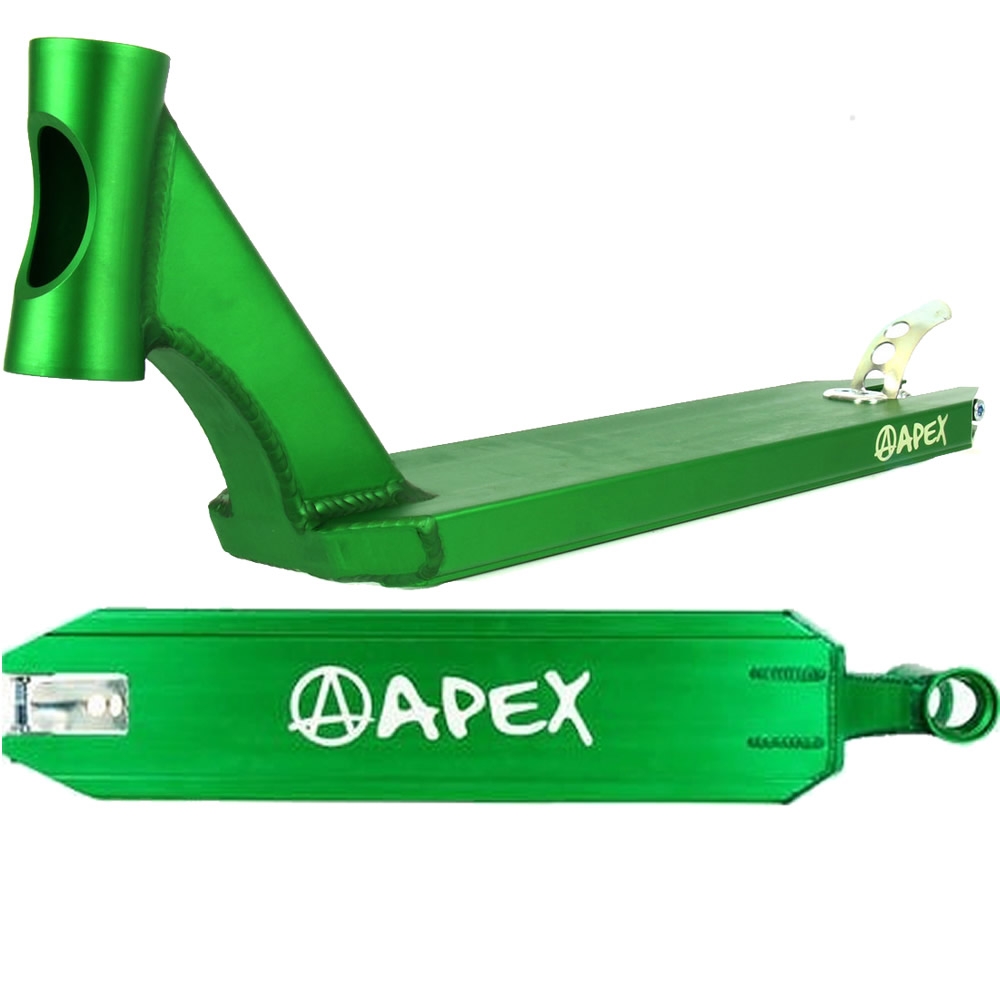 An image of Apex Pro Scooter Green Scooter Deck - 23.6” x 4.5”