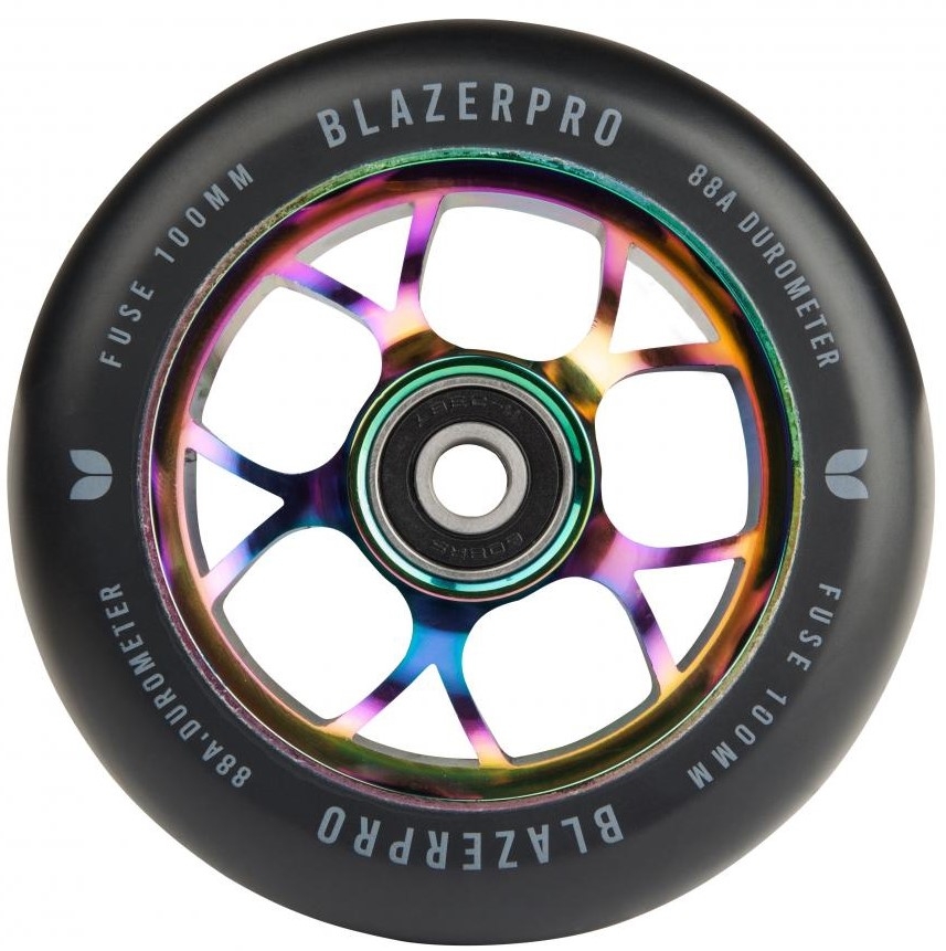 An image of Blazer Pro Fuse 100mm Scooter Wheel - Neochrome