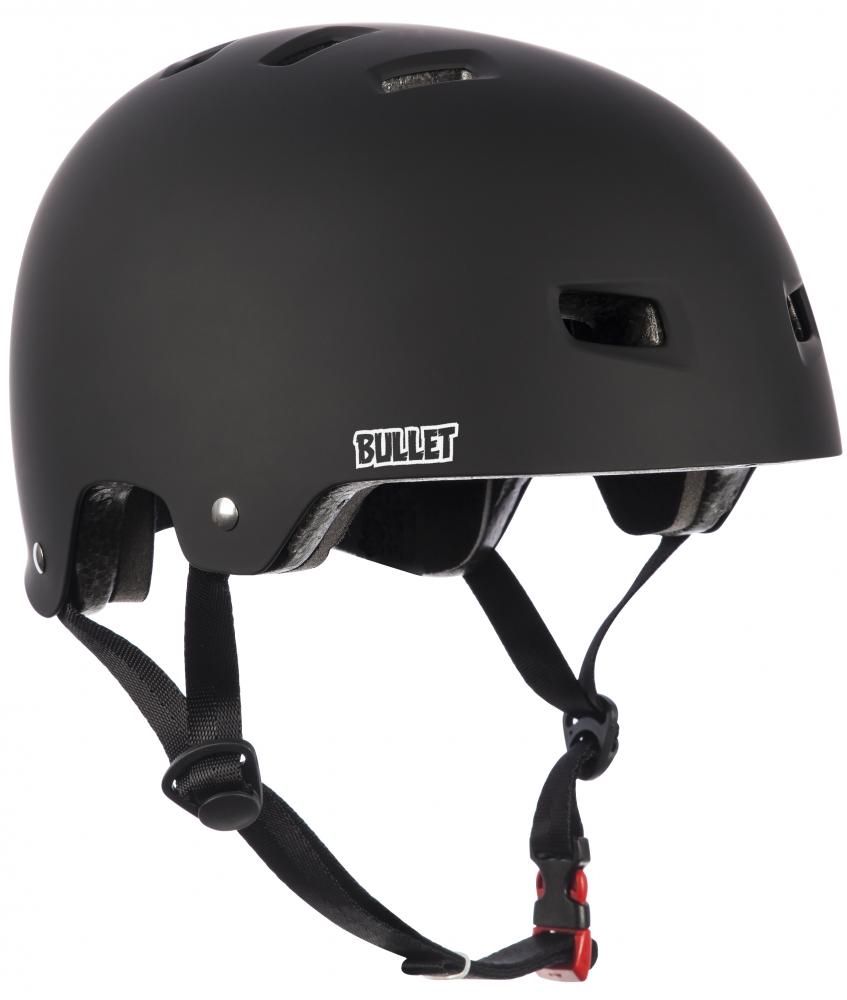 An image of Bullet Deluxe Youth Skate Helmet - Black 49-54cm