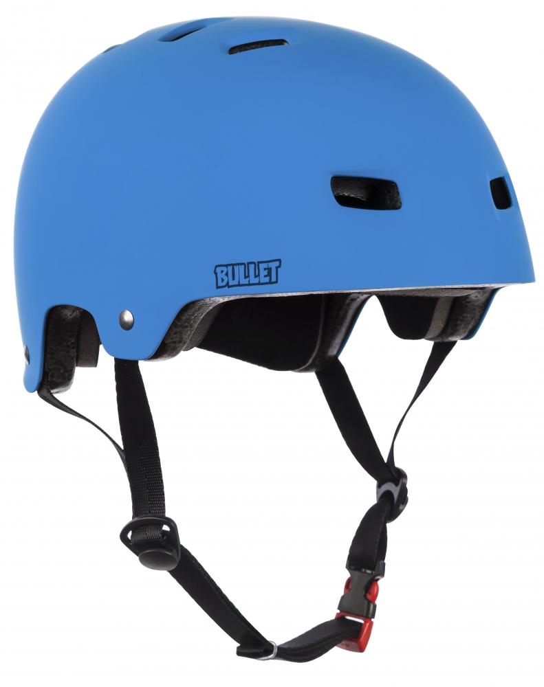 An image of Bullet Deluxe Youth Skate Helmet - Blue 49-54cm