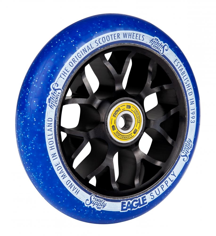 An image of Eagle X6 Candy 110mm Scooter Wheel - Black / Blue