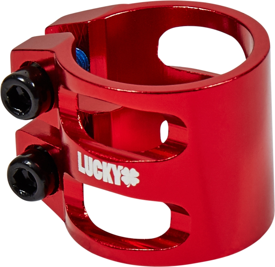 An image of Lucky Dubl Stunt Oversized Scooter Clamp - Red