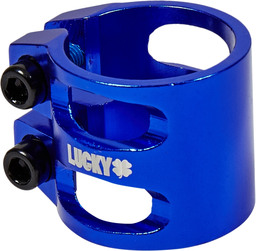 An image of Lucky Dubl Stunt Oversized Scooter Clamp - Blue