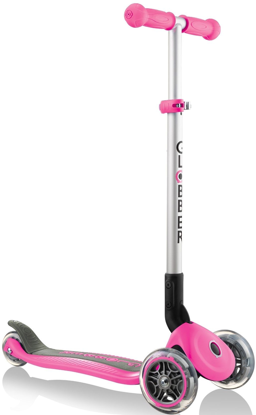 An image of Globber Primo Foldable Scooter - Neon Pink