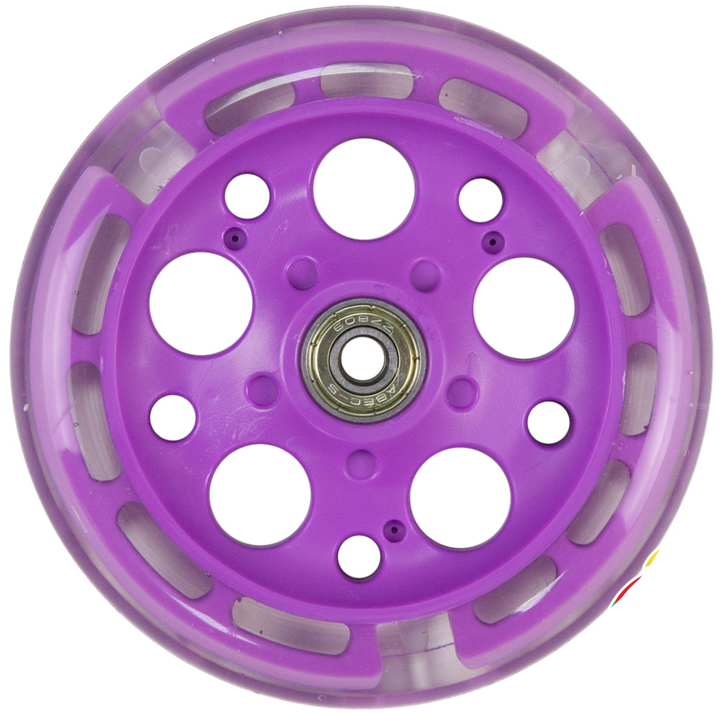 An image of Zycom 125mm Light Up Front Wheel - Purple