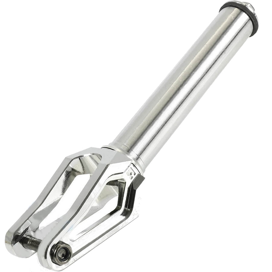 An image of Root Industries Polished Chrome SCS Scooter Fork