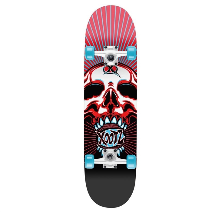 An image of Xootz DoubleKick 31" Complete Skateboard - Skull