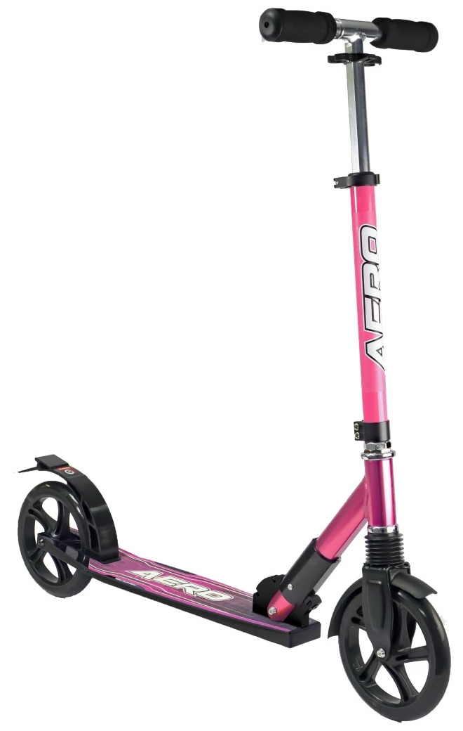 An image of Ozbozz Torq Aero Foldable Scooter - Pink