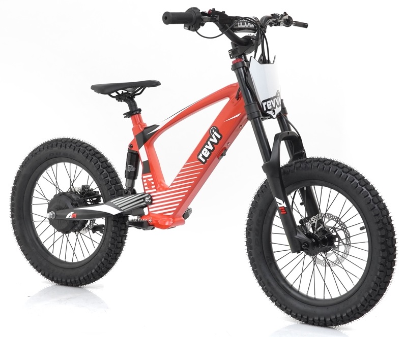 An image of Revvi 18" Kids Electric Balance Bike - Red