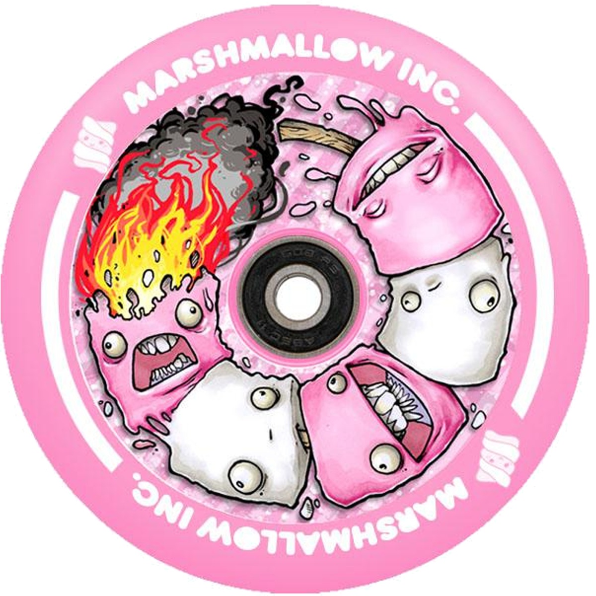 An image of Chubby Marshmallow Scooter Wheels - 110mm inc. ABEC 9 Bearings