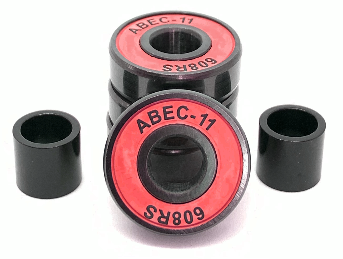 An image of Logic Red ABEC 11 High Performance Scooter Bearings x4 Set