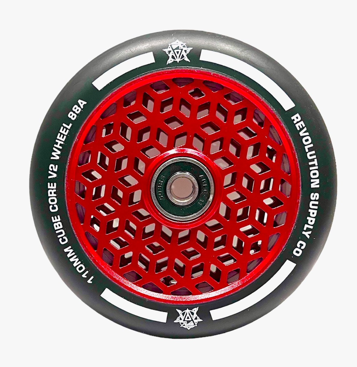 An image of Revolution Supply Cubed Core Ultralite 110mm Scooter Wheel - Red