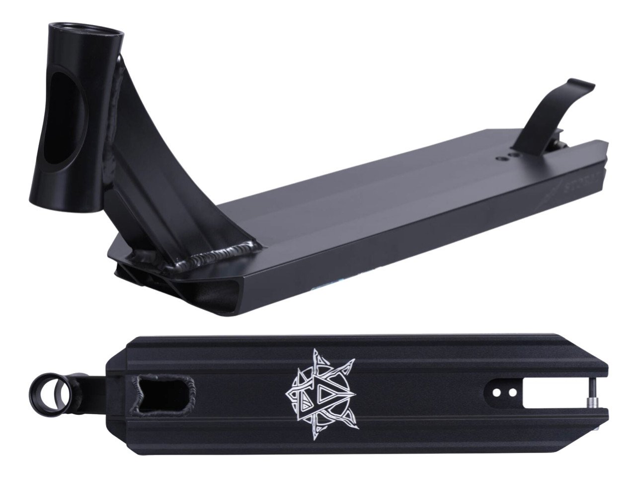 An image of Revolution Storm Stunt Scooter Deck - Black - 19" x 4.7"
