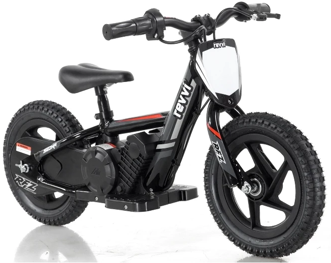An image of Revvi 12" Kids Electric Balance Bike - Black