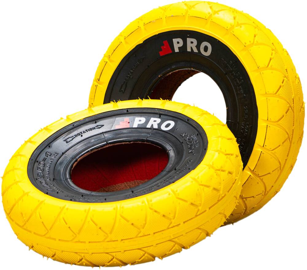 An image of Rocker Street Pro Mini BMX Tyres (pair) - Yellow / Black