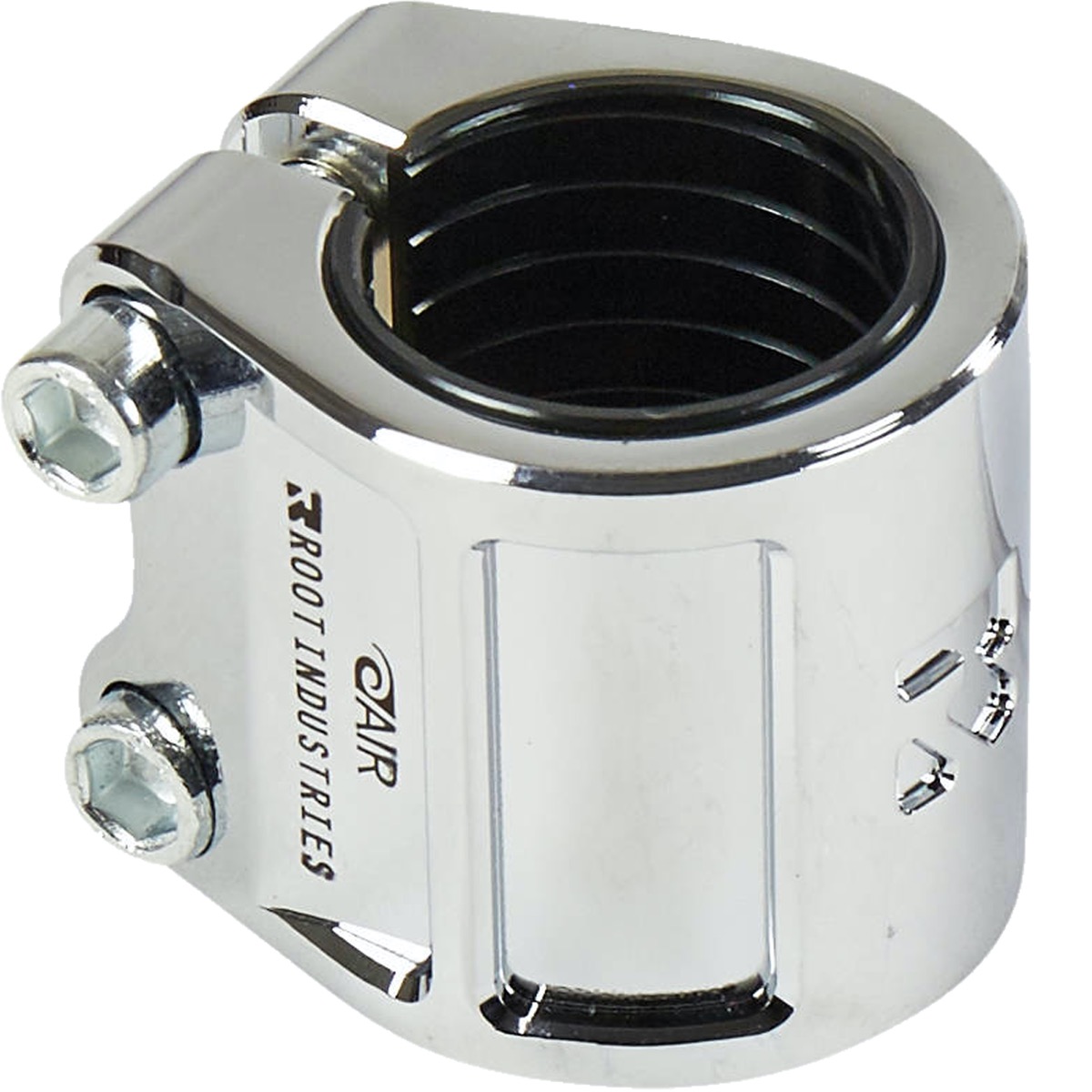 An image of Root Industries Chrome Silver Air Double Clamp Oversized & Standard