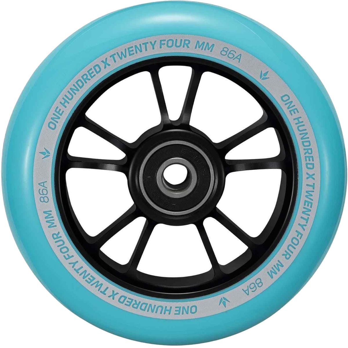 An image of Blunt Envy 100mm Scooter Wheel - Black / Teal