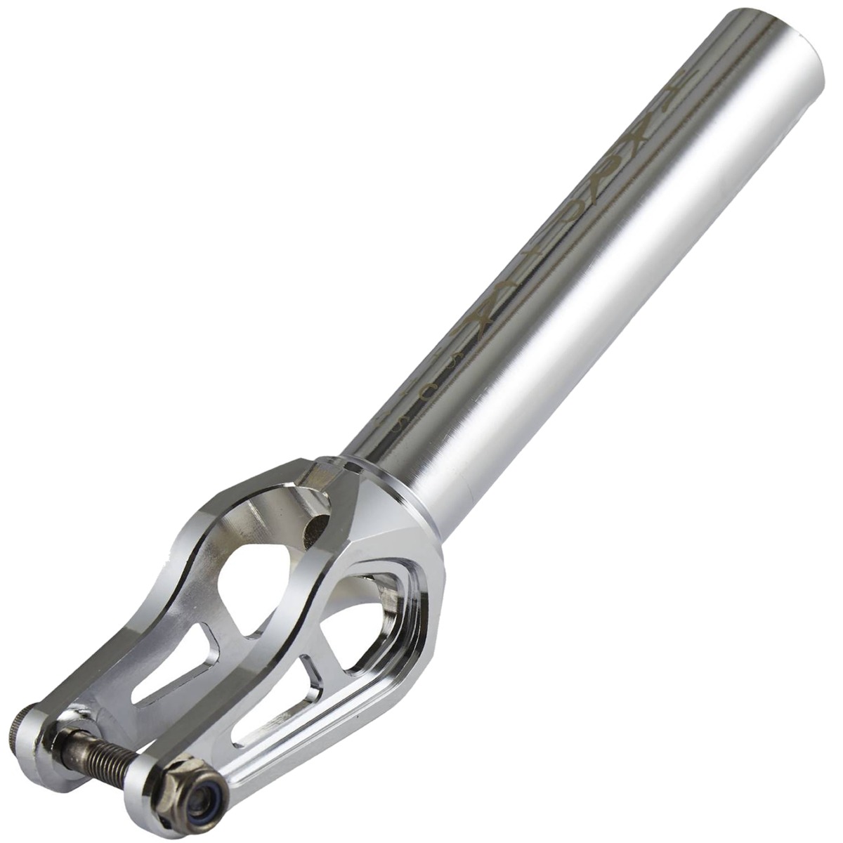 An image of Longway Harpia IHC Pro Scooter Fork - Chrome Silver