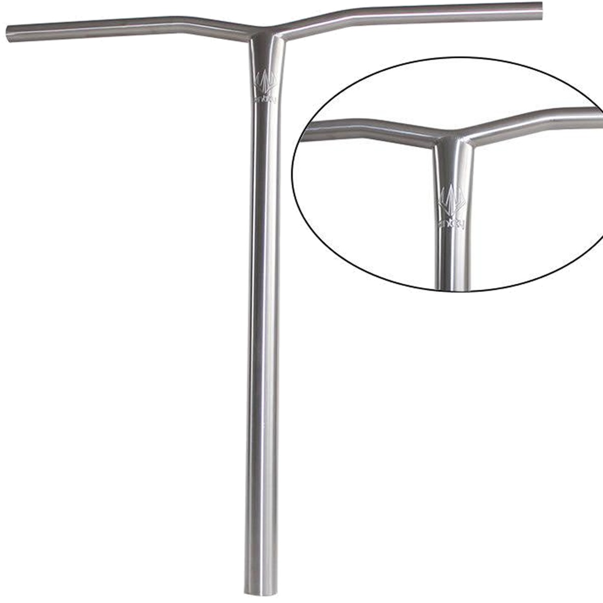 An image of Entity Seraph Titanium Polished Silver HIC / SCS Scooter T-Bar – 670mm x 610mm