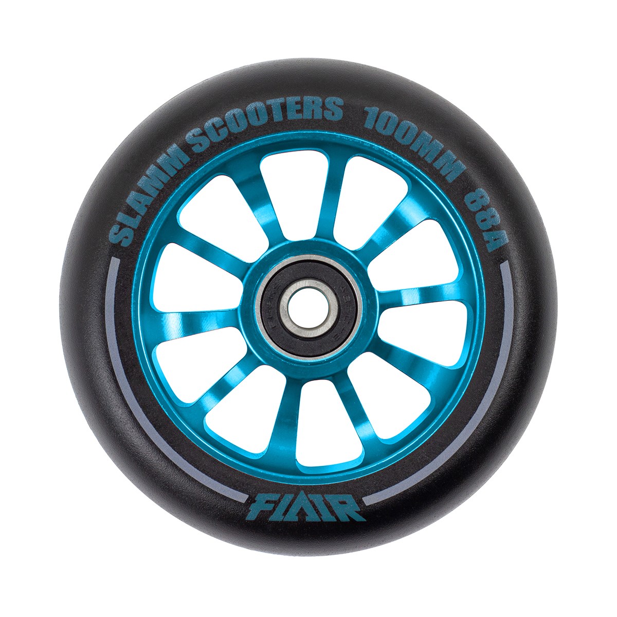 An image of Slamm 100mm Flair 2.0 Scooter Wheel - Blue