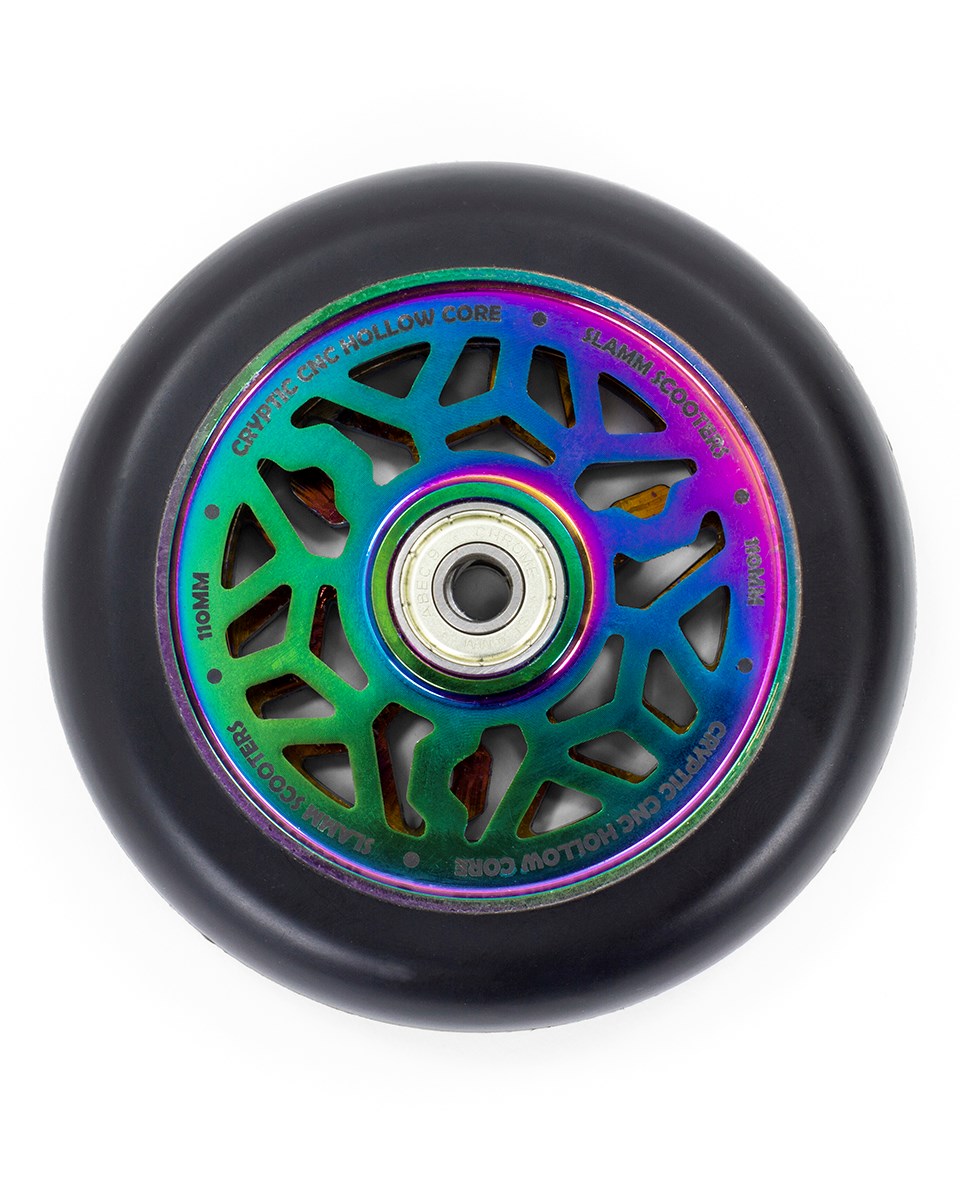 An image of Slamm Cryptic Lightweight 110mm Scooter Wheel - Neochrome