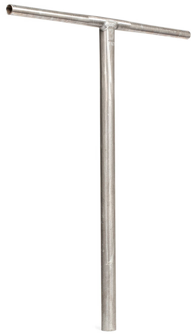 An image of Tilt Rigid SCS Stunt Scooter Bar - Chrome Raw Silver - 711mm x 610mm - Aluminium